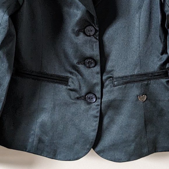 Mexx - Girls Youth Black 3 Buttoned Blazer - Size 5 / 6 - Picture 5 of 10